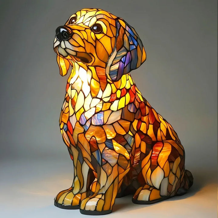 Spiritual Lys Golden Retriever Figurine Lamp