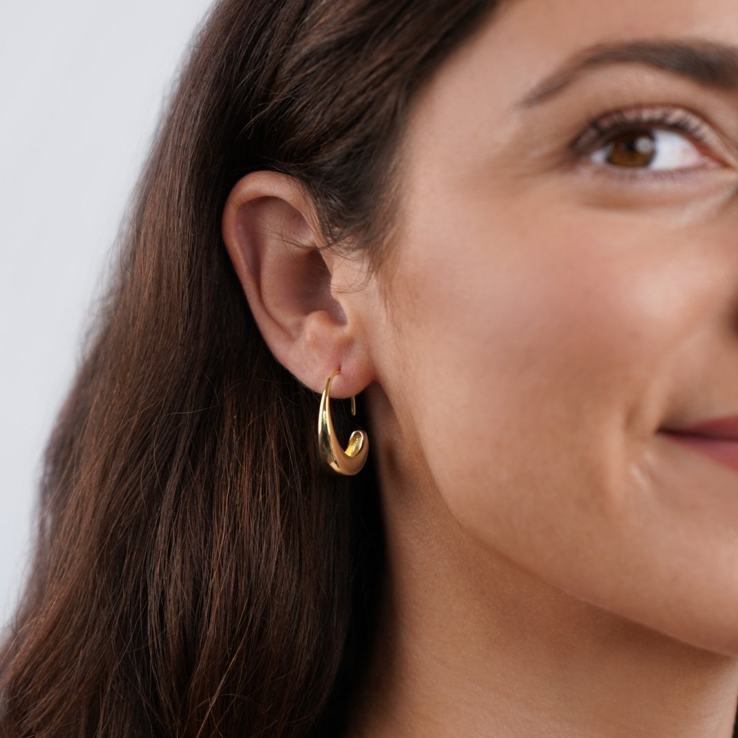 Paola - Hoop Earrings with Drops
