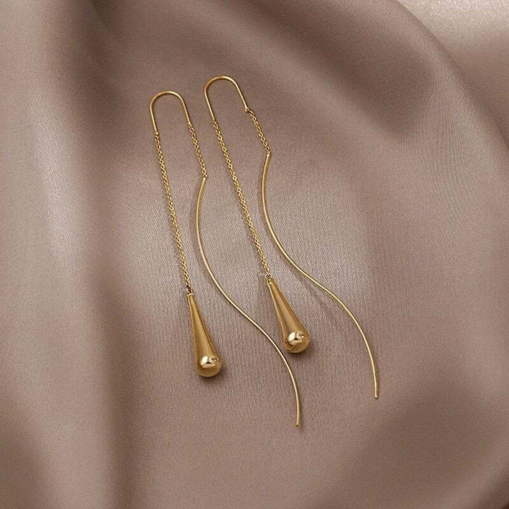 Drop Shaped Tassel Earrings
