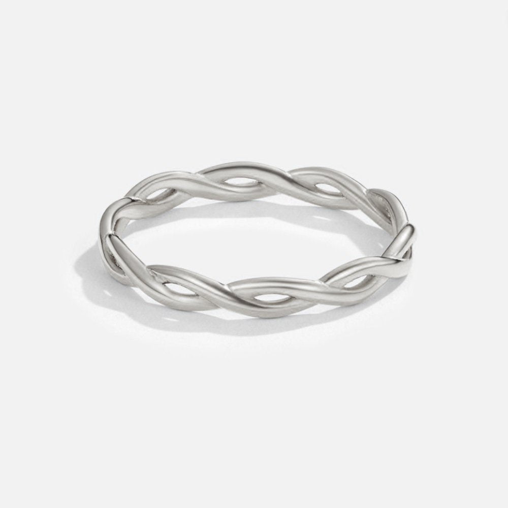 18K Silver Infinity Spinner Ring
