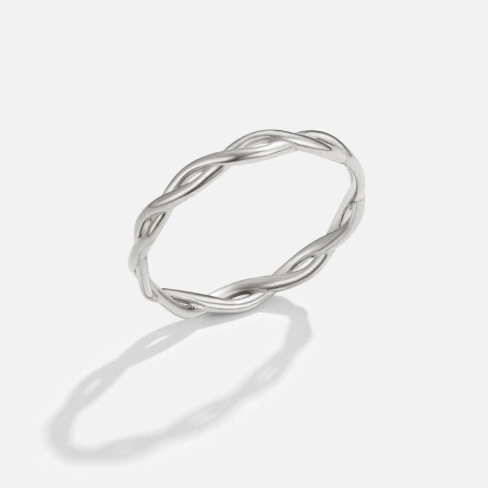 18K Silver Infinity Spinner Ring