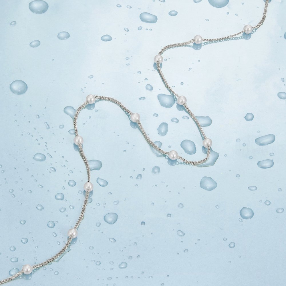 Nura 18K Silver Pearl Necklace