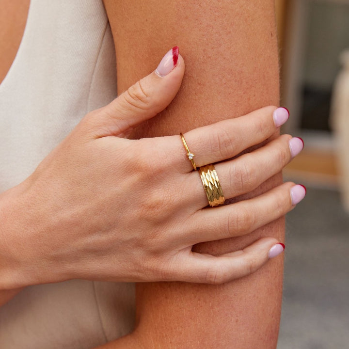 Zaira - Heart Shaped Crystal Ring