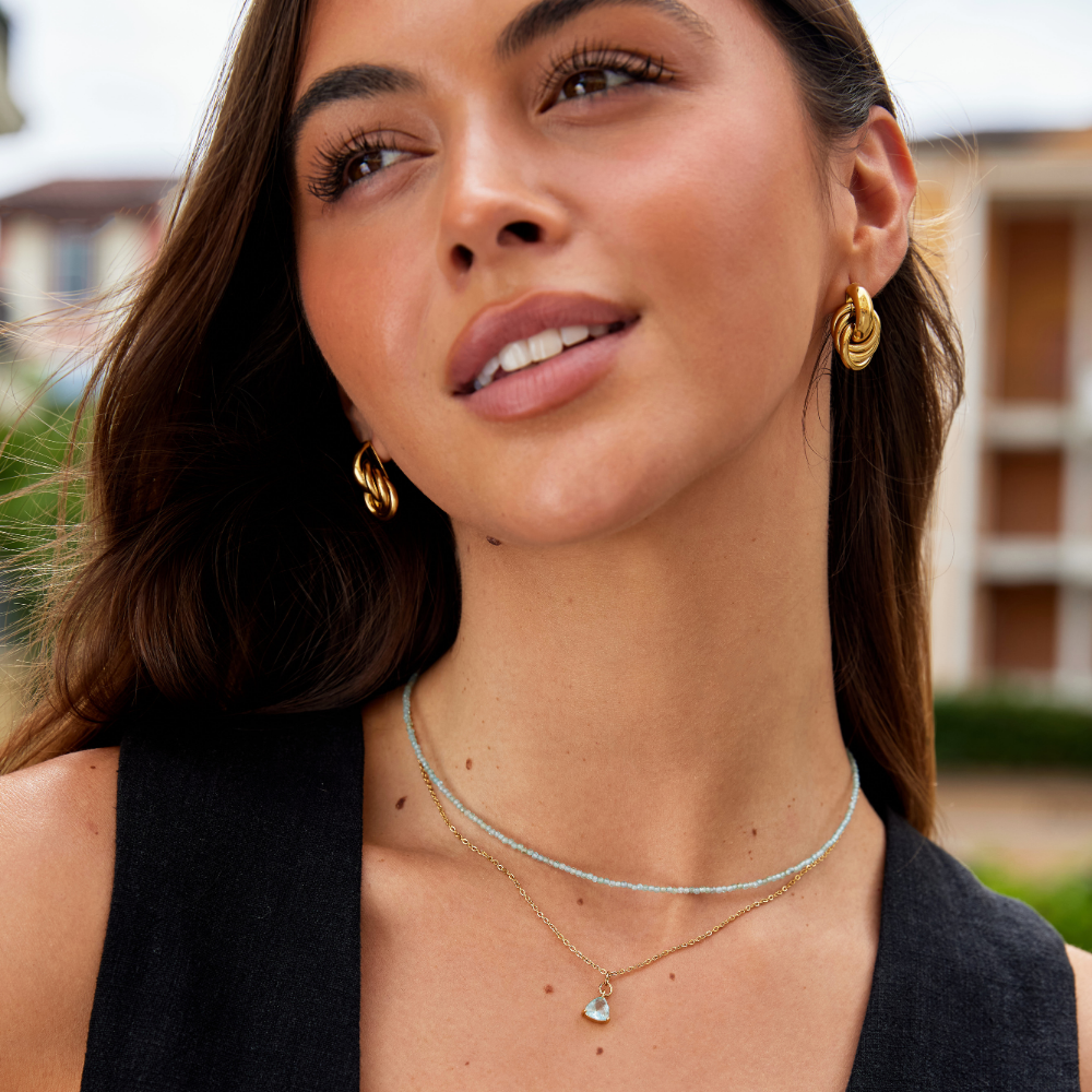 Apatite Pearl Necklace