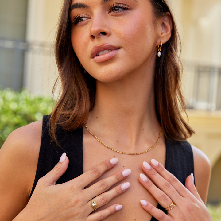 Basilia - Vintage Pearl Ring