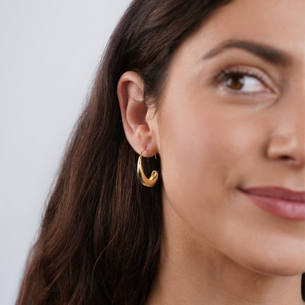 Paola - Hoop Earrings with Drops