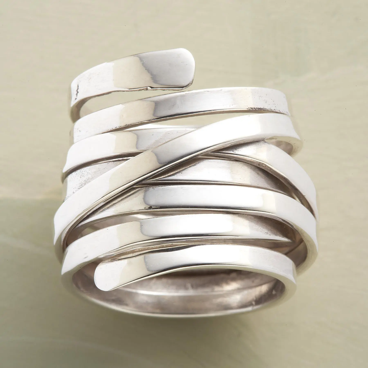Lourdes - Vintage Silver Ring Thickness