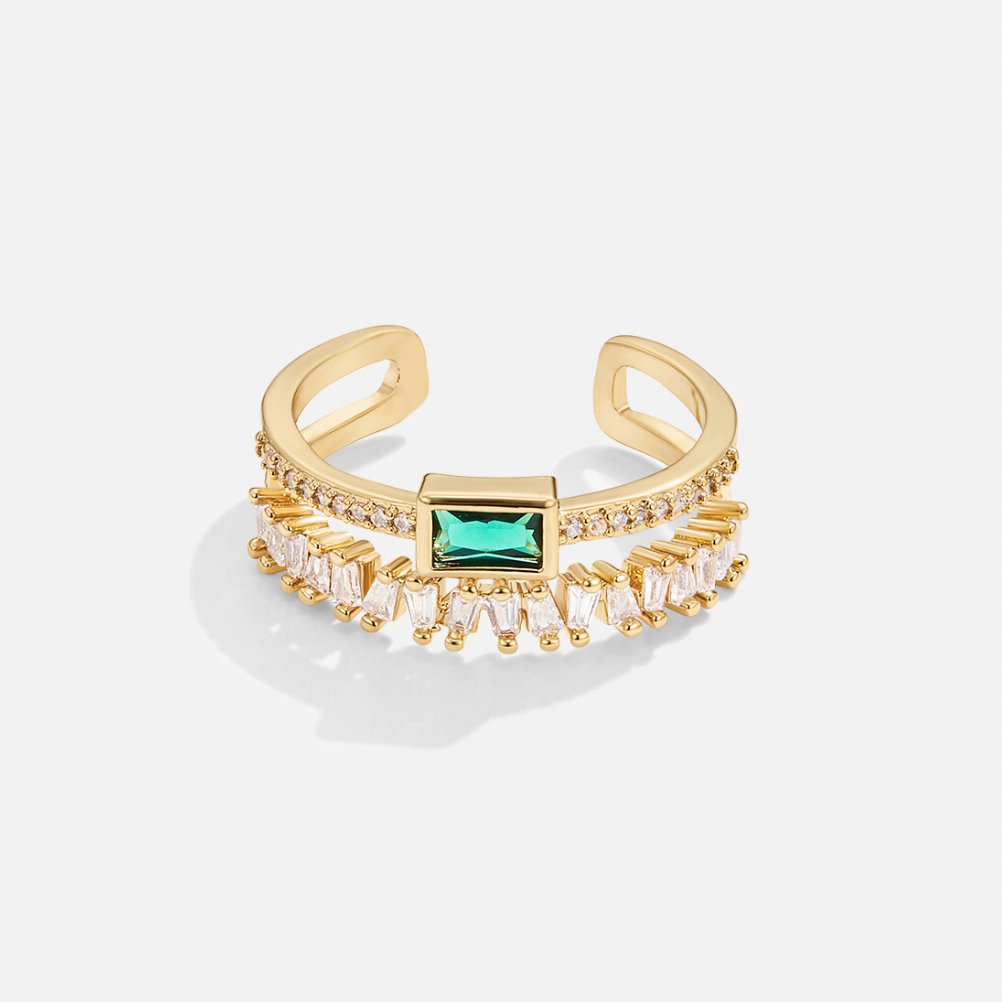 Eugenia - Layered Crystal Ring