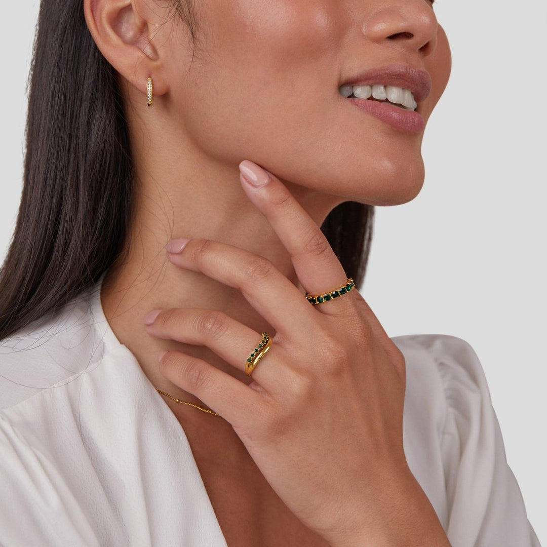 Carmen - Layered Emerald Green Ring