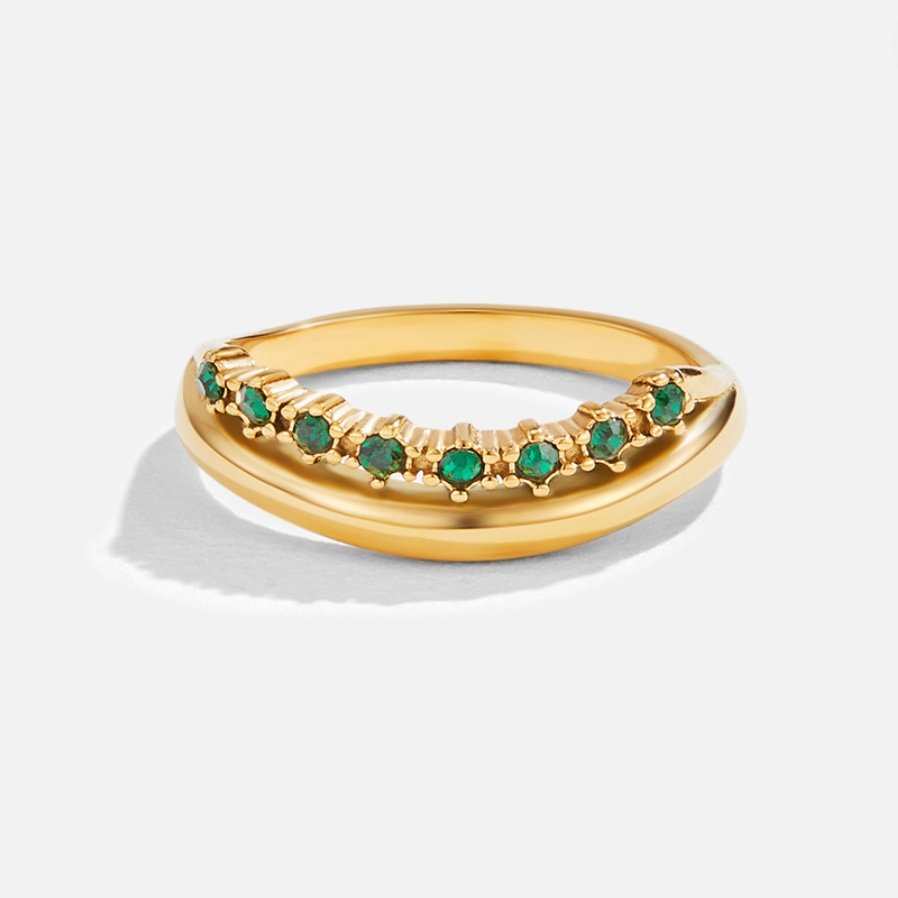 Carmen - Layered Emerald Green Ring
