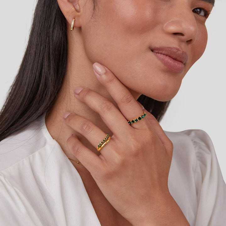 Carmen - Layered Emerald Green Ring